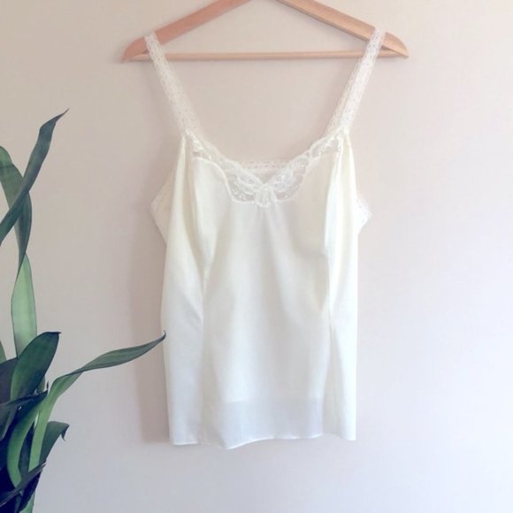 Vintage Other - French Maid Vintage White Camisole With Lace